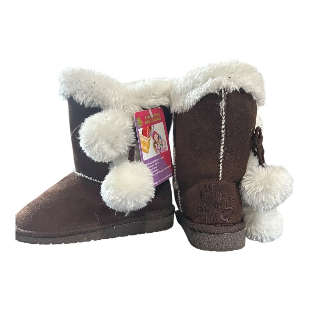 DAWGS little girl fleece lined boots, sz 6/7 NWTS